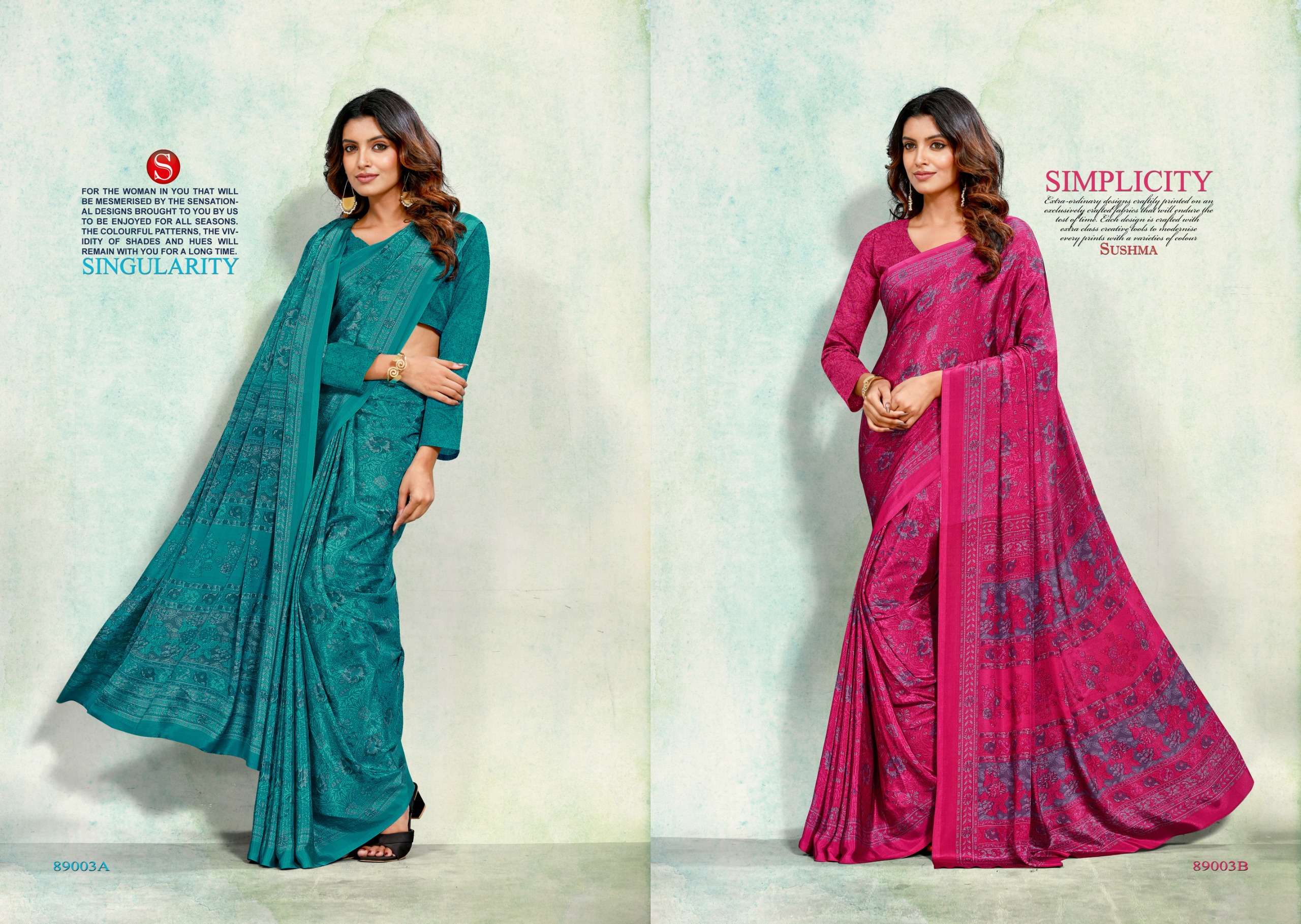 SUSHMA PETALS BRANDED CRAPE FABRIC SAREE COLLECTION DAILY WEAR INDIA SHOP 
